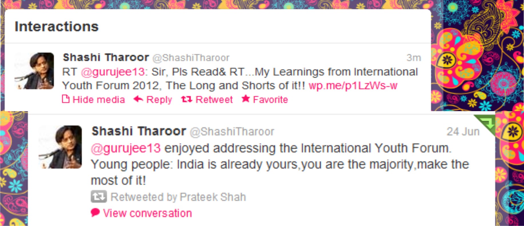 Shashi Tharoor.